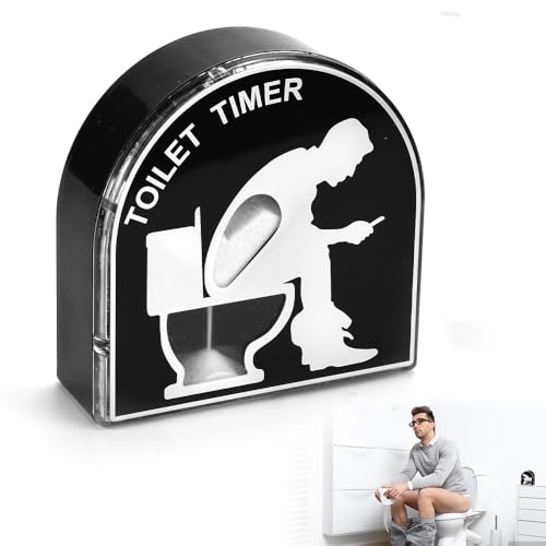 EMAGEREN 5 Minuten Toilette Sanduhr Timer Kreative Toilette Hocker Sanduhr Kinder Bürsten Timing Tool Hausgarten Home Decor Spielzeug Lustige Geschenke für Männer, Ehemann, Vatertag, Geburtstags-Gag