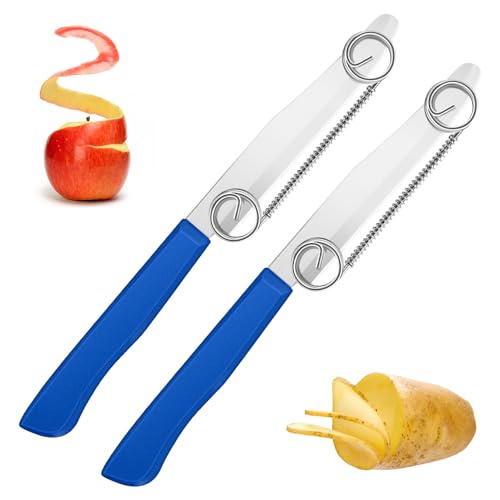 Pinyenr 2 Stück Zaubermesser Schnellschneidmesser，Schnelles Schneidemesser Quick Slicing Knife Schneller Obstschneider Schäler Küche für Gurke,Kartoffel,Karotte