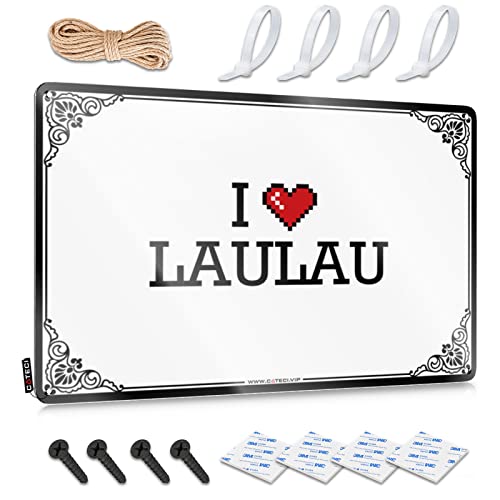 Man Cave-Blechschild "I Love Laulau" Blechschild Höhle Mann Bar Schlafzimmer Türdekoration (30 x 40 cm)