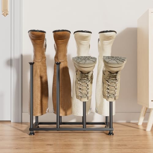 Freistehender Kofferraum-Organizer für hohe Stiefel – vertikale Schuhaufbewahrung für 4 Paar, verhindert Falten und Durchhängen, platzsparendes Design für Eingänge, Schränke, Schlafzimmer, Terrasse,