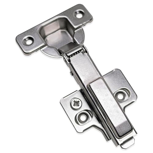 Mprofi MT® 4er Set 103 Grad Eckanschlag Schrankscharniere mit 3D Montageplatte - Automatikscharnier mit Schließautomatik - Topfscharnier Ø 35 mm - Scharnier für Küchenschrank, Kleiderschrank PA/4