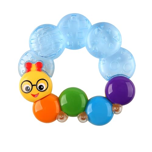 Baby Einstein, Teether-Pillar, Beißring der kühlt und beruhigt, einfach zu greifen, mit strukturierter Oberfläche