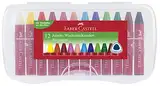 FABER-CASTELL 120011 - Wachsmalkreiden Jumbo, 12er Box sortiert