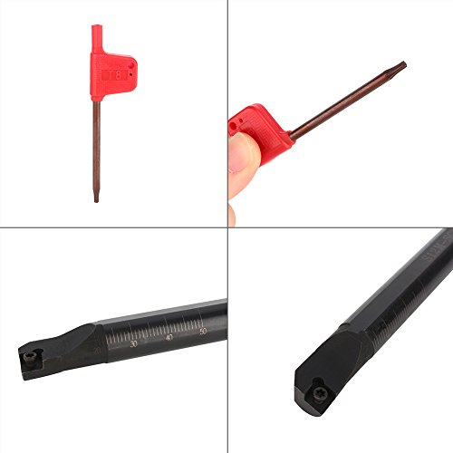 Interner Drehbalkenhalter für Drehleistung Bohrung - Hoher Sicherheitsfaktor, Strenge Qualitätskontrolle - Geeignet für CNC -Werkzeugmaschinen - 10 PCS CCMT0602 Einsatz, 3 Stcs -Schraubenschlüssel