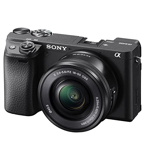 Sony Alpha 6400 | APS-C Spiegellose Kamera mit 16-50mm f/3.5-5.6 Power-Zoom-Objektiv (Schneller 0,02s Autofokus, neigbares Display für Vlogging)