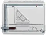 rOtring Rapid A4 Zeichenplatte Professioneller Zeichenbrett mit Lineal und Zeichendreieck