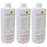 3x 1000ml Ultraschall-Gel Sono-Ultraschall Gel Kontakt-Gel Medizinisch Gleit-Gel Kontakt-Gel Leit-Gel