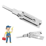 Schlüsseldecoder Aus Edelstahl Stainless Steel Key Decoder Key Decoder Schlossknacker Werkzeug LiShi 2-In-1 Lock Pick Präzisionsinstrument-Präzisionshaken- Und Tonabnehmerkombination