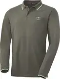 Chiemsee Herren Poloshirt Langarm, 100% Baumwolle, bequemes Polo mit lässigem Kragen, leichtes Langarmshirt, atmungsaktiv & luftdurchlässig, Olivgrün, Gr. XXL