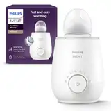 Philips Avent Schneller Premium-Fläschchenwärmer, mit intelligenter Temperaturregelung, Wasserbadtechnologie, automatischer Abschaltung, Modell SCF358/00