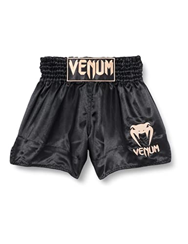 Venum Unisex Klassisk Thaibox Shorts, Schwarz / Gold, L EU