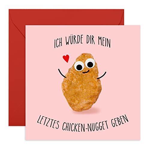 Central 23 Lustige Geburtstagskarte – ICH WÜRDE DIR MEIN LETZTES CHICKEN-NUGGET GEBEN - Humorvolle Glückwunschkarte zum Geburtstag für Männer Frauen Ihn Sie - Zum Valentinstag Jubiläum