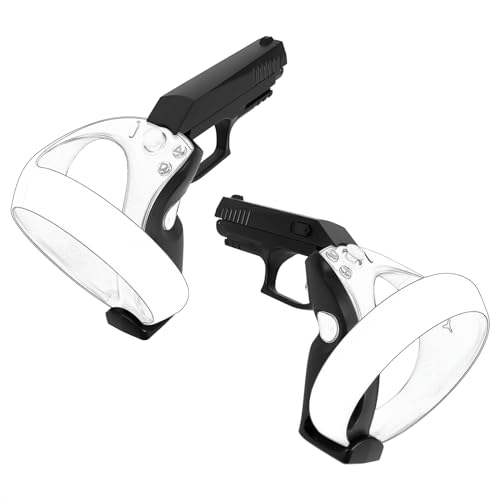 Geekria VR Game Gun Controller Abdeckung Kompatibel mit PSVR 2, Schießhalterung Ständer, VR Shooting Game Handle Zubehör, Hartschale Anti Slip Griff Fall Protector (1 Paar)