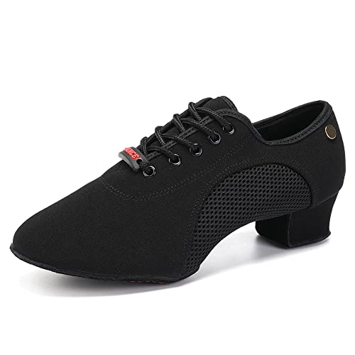 JUODVMP Latein Jazz Tanzschuhe Modern Damen Geschlossene Lehrleistung Standard Gesellschaftstanzschuhe Schnürung 3,5 cm Absatz Modell 902,38 EU