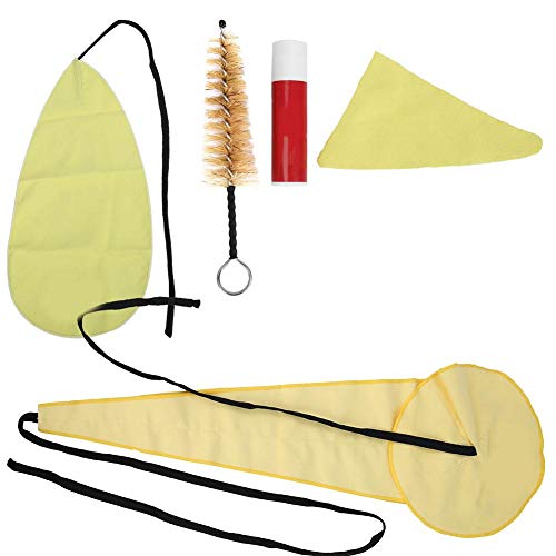 Saxophon-Reinigungsset, Sax-Reinigungs-Pflegeset Dreidimensionales Tuch, Pass-Tuch, Trilaterales Tuch, Korkpaste und Mundstückbürste für Sanophon Musikinstrument Wartungswerkzeug