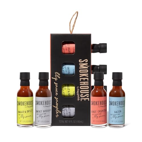 Smokehouse by Thoughfully Gourmet BBQ Saucen Probier-Set - Geschenkbox mit 4 veganen Barbecue Grill-Saucen - 4 x 45 ml