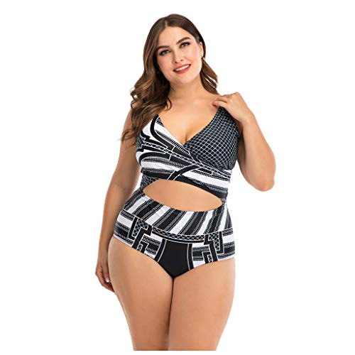 Kleine Brille Frauen Plus Size Bandage Printing gepolsterter BH Bikini Split Body Badeanzug Beachwear Set Shirt Herren