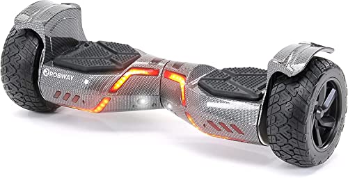 Robway X2 Hoverboard - Das Original - Offroad Edition - Marken Akku - Self Balance - Bluetooth Lautsprecher - ??? Watt Motor - App - Led (X2 Carbon, Offroad)