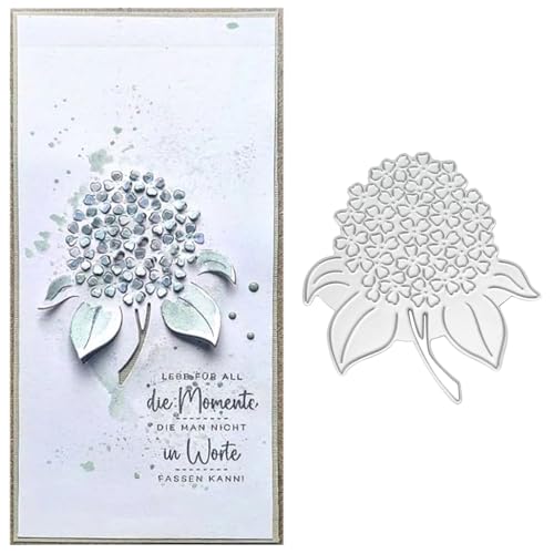 LunarCharm Hortensienmuster Stanzform für Scrapbooking, Hintergründe, Rahmen, Neue Stanzformen, DIY-Album, Kartenherstellung, Dekor, Papierhandwerk, Party-Dekorationen