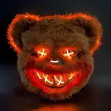 Eledreme Halloween maske bär, halloween maske led,Plüsch Teddybär halloween maske horror, halloween maske kinder erwachsene für Cosplay Halloween Party