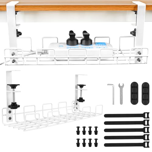 VFANDV Kabelmanagement Unter dem Schreibtisch, Kabelkanal Schreibtisch Ohne Bohren Kabel Organizer Schreibtisch Untertisch Kabelmanagement Kabelhalter Schreibtisch für Startseite Büro