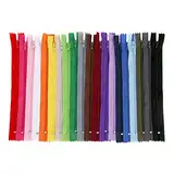 JIHUOO 20 Stück 30 cm Bunte Reißverschlüsse Nylon Spiralreißverschlüsse Reissverschluss Näh Reißverschlüsse Reißverschluss Zipper für Schneiderarbeiten Kleidung Taschen