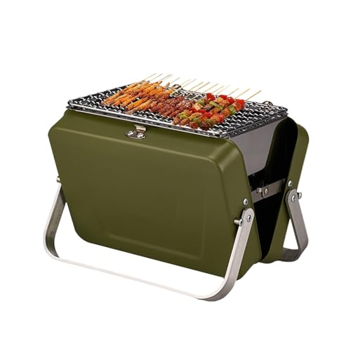 Tragbarer Holzkohlegrill, tragbarer Holzkohlegrill – zusammenklappbare Grillroste | Tragbarer Campingkocher in Größe für Outdoor-Kochen, Camping, Picknick
