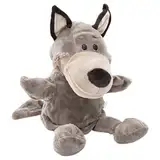 HoveeLuty Wolf Handpuppen Mit Offenem Mund, Tierpuppen, PlüSchtierspielzeug FüR Fantasievolles Rollenspiel, Strumpf, Kleinkindpuppen, Bauernhoftierhandpuppen, Gummihandpuppen