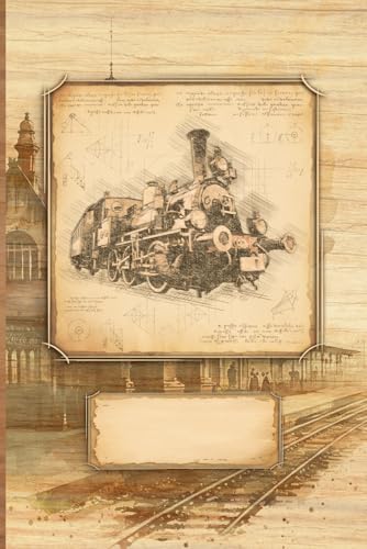 Eisenbahn Notizbuch: Mit Rätseln zum Thema "Eisenbahnwesen" || Einzigartiges Coverdesign im vintage Stil mit alter Dampflok & Bahnstation || Ideal als ... Lokführer und leidenschaftliche Eisenbahnfans