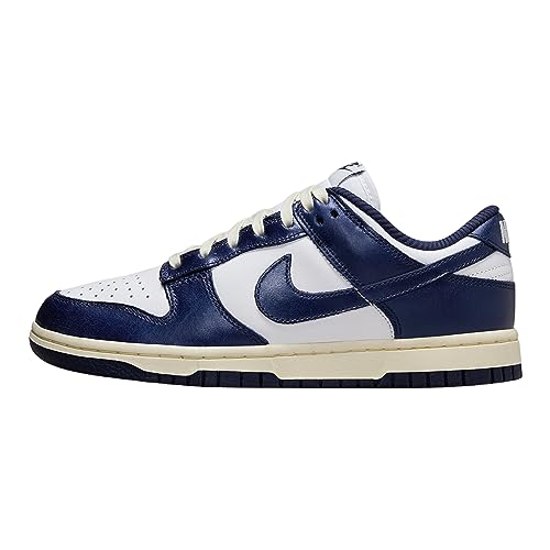 Nike Dunk Low Damensneaker, Weiß/Midnight Navy, 13