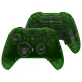 eXtremeRate Full Case & Buttons Set for Xbox Elite Series 2 Controller, DIY-Ersatz Front Abdeckung Back Shell Knöpfe Zubehör für Xbox Elite Series 2 Core Controller Modell 1797-Transparent Grün