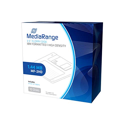 MediaRange 3.5 Disketten 1.44MB|MF-2HD, mit Metall-Verschluss, 10er Pack