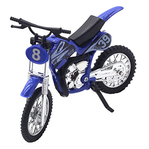 Vaguelly Retro-Motocross-Modell Für Motorrad-schaukeluhr-Dekoration Fahrer Motorraddekoration Wohndekoration Tischdekoration Aus Metall Desktop-Motorrad-Ornament Wohnkultur Legierung Blue