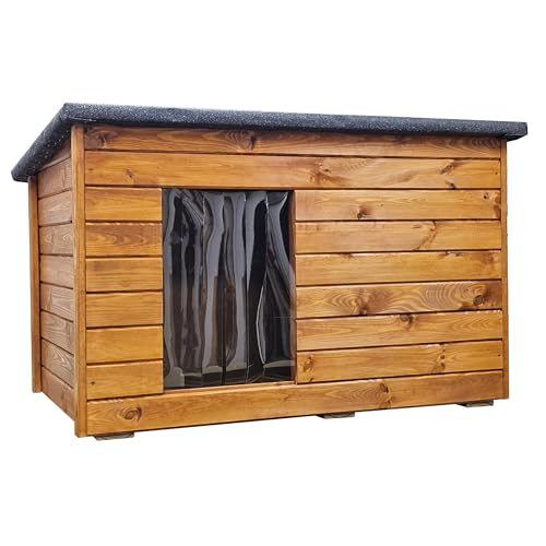 Hundehütte Wetterfest Hundehaus Hundehöhle Winterfest Isoliert Holz 113 x 76 cm