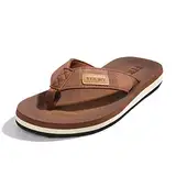 FITORY Herren Flip Flops Surfen Zehentrenner Sports Sandalen Beach/Pool Pantoffeln Tan Gr.43