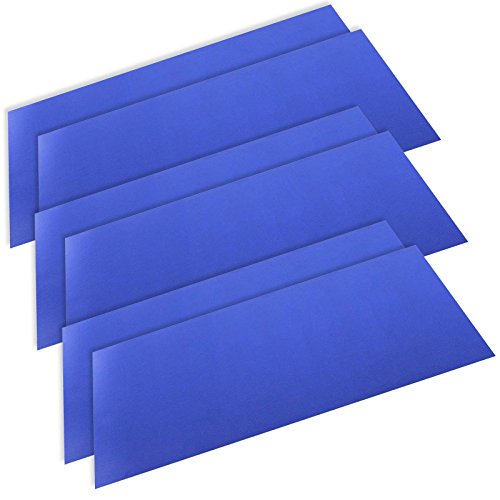 SPARES2GO Abtaumatte für Kühlschrank und Gefrierschrank, langlebig, Anti-Frost-Auskleidung, 50 cm x 25 cm, 6 Stück, Blau