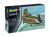 Revell 03825 CH-47D Chinook 1:144 Scale Model Kit originalgetreuer Modellbausatz für Fortgeschrittene, unlackiert, Einheitsgröße