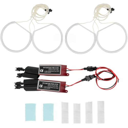 AUTOXBERT Angel Eyes Halo-Ring-Set für BMW E46 E36 E38 E39, 12V 6000K CCFL Hohe Helligkeit Weißes Licht