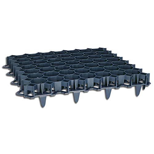 Rasengitter aus Kunststoff schwarz 50 x 50 x 4 cm Rasengitterplatten Rasenwaben Bodenwaben Paddockplatten