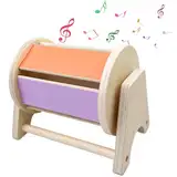 Maxentico Montessori Spielzeug ab 6 Monate, Holzspielzeug Baby, Wooden Holz Spinning Drum Toys, Spinntrommel für Babys 1 Jahre Alt, für Mädchen, Kleinkinder Beste Geschenkidee Kinderspielzeug