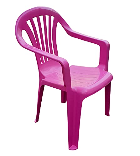 Fachhandel Plus Kinder Gartenstuhl Stapelstuhl Kinderstühle Kindersessel Monoblock Farbe wählbar, Farbe:pink