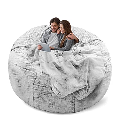 YudouTech Sitzsack Stuhl Abdeckung (nur Abdeckung, Keine Füllung),Großer runder weicher Flauschiger waschbarer Sitzsack Faulenzer-Sofa-Bettbezug für Erwachsene,Wohnzimmer Schlafzimmer Möbel Cover.