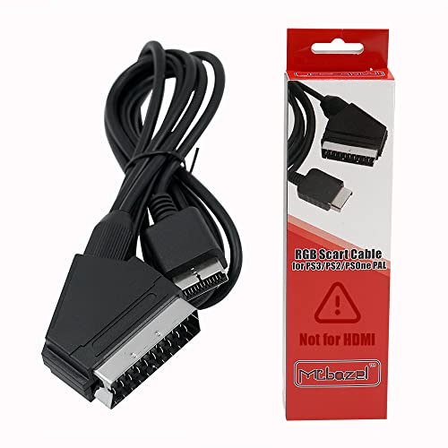 Gam3Gear Mcbazel RGB-Scart Kabel AV-Kabel mit Farbbox für PS3/PS2/PSOne PAL 1.8M