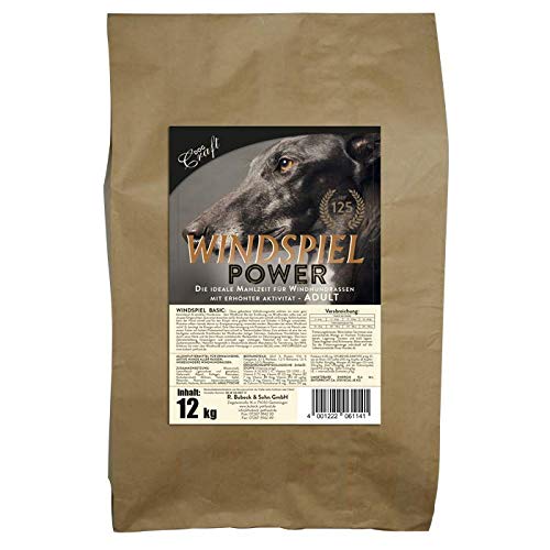 Hundefutter | Windspiel Power | Trockenfutter mit Lammfleisch & Weizenmehl | Single Protein | für Windhunde (12 Kg)