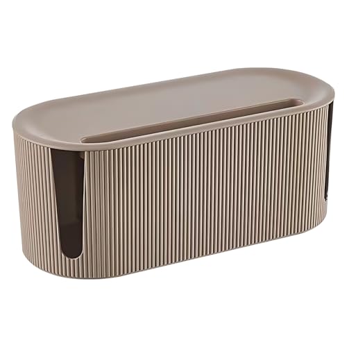 Kabelbox, Kabel Organizer Box Mit Deckel, Groß Kabelmanagement Box, Multifunktional Kabel Aufbewahrungsbox, PP-Kunststoff Steckdosenbox zum Kabel Verstecken für Kabe, Steckdosenleisten