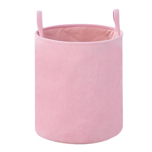 HNYQQL Aufbewahrungskorb, 40 l, faltbarer Babykorb, mittelgroßer Korb für Schlafzimmer, Schrank, Schlafsaal, Waschküche (Rosa)