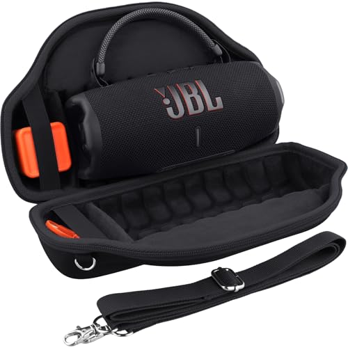 co2CREA Hart Reise Schutz Hülle Etui Tasche für JBL Charge 6 Tragbarer Bluetooth Lautsprecher mit abnehmbarem Schultergurt(Nur Tasche,Ohne Lautsprecher)