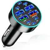 66w Auto Ladegerät, Zigarettenanzünder USB Mit 10 Anschlüssen, 3.1a USB Schnellladung Adapter Zigarettenanzünder Steckdose Für 14/13/12/11,Type-c, Android, Smartphones Und Tablets