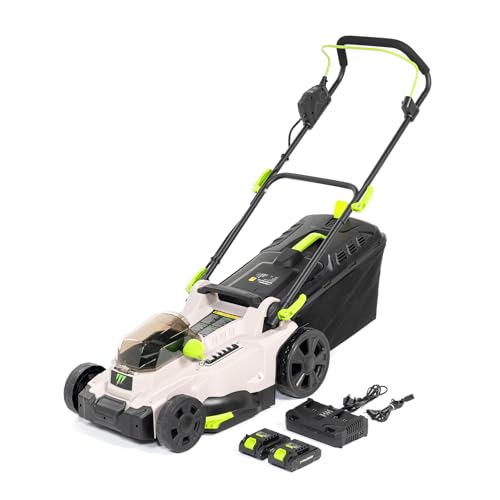 Murray Akku Rasenmäher 2x20V Li-Ion mit Induktionsmotor (2900/min) MU-BAT-LM37-KIT - 37 cm Schnittbreite, 35L Fangkorb, 6‑stufige Schnitthöhenverstellung - Mulchen, Rück‑ & Korbwurf