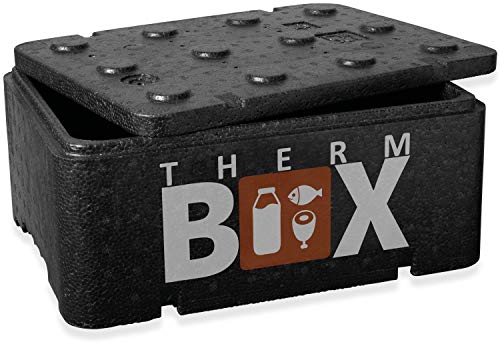 THERM BOX Thermobehälter Klein 12-Liter Isolierbox Thermobox Warmhaltebox Kühlbox Styroporbox 12BL Innen: 36x26x13cm Wiederverwendbar